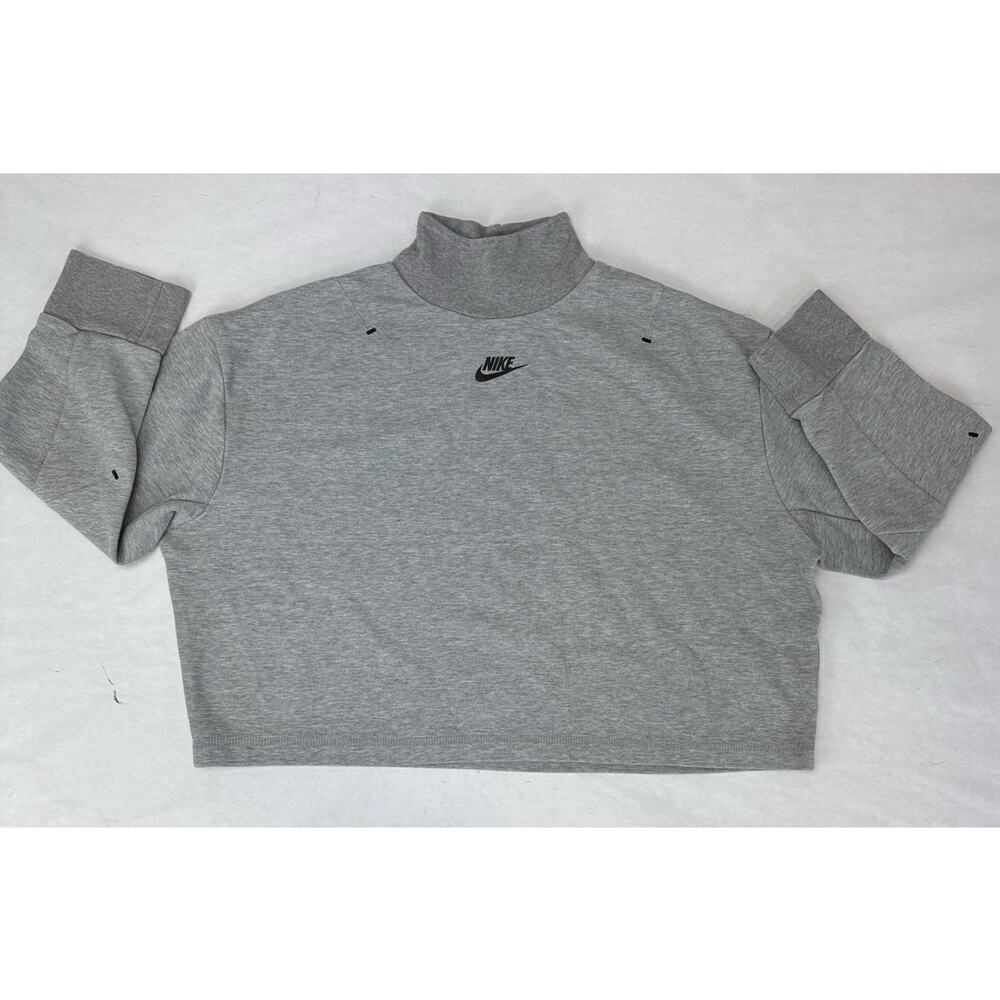Nike Tech Fleece Turtleneck Sweatshirt Gray Heather - Women's Size XS